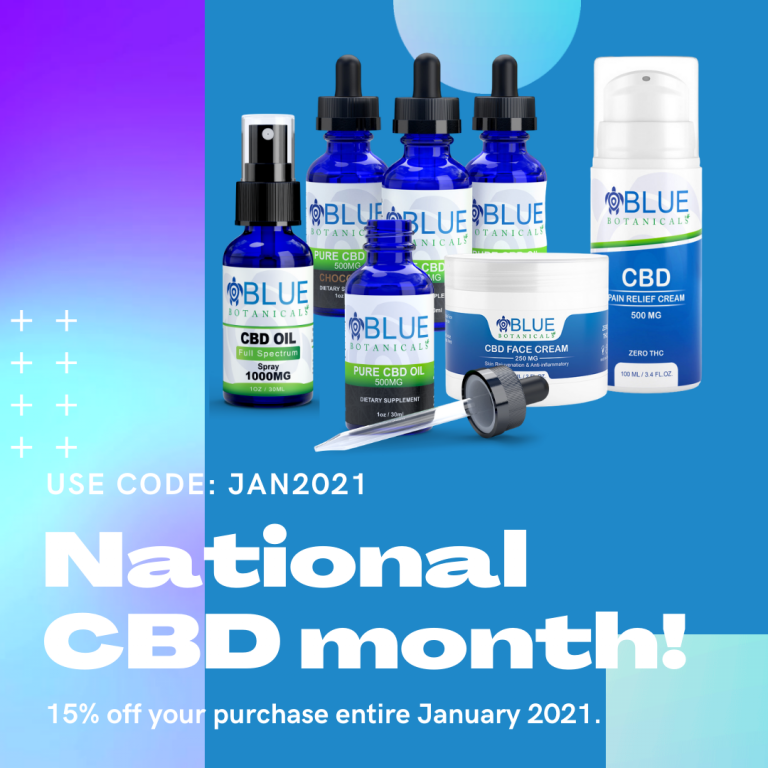 Happy National CBD Month. Celebrate with 15% off! - Blue Botanicals