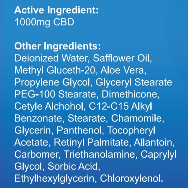 BB Pain Relief Cream Ingredients 1000mg